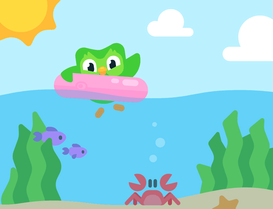 The Duolingo mascot amplifies the effectiveness of the Duolingo logo