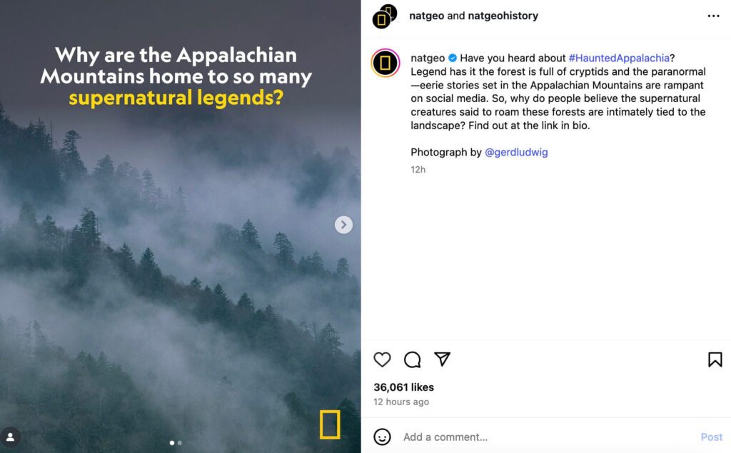 National Geographic Instagram post 