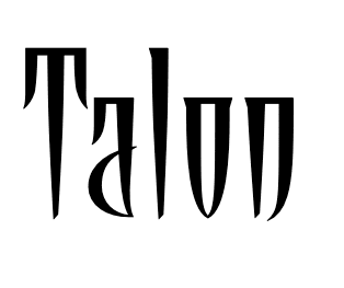 Talon slim and sleek font for Halloween 