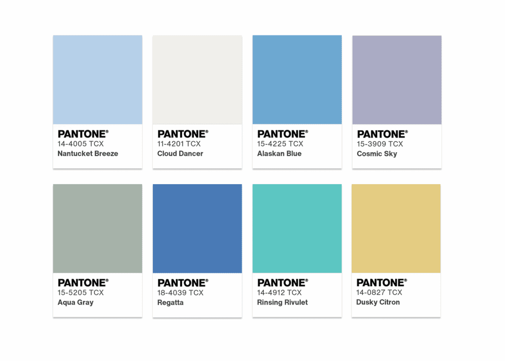Atmospheric Pantone color palette