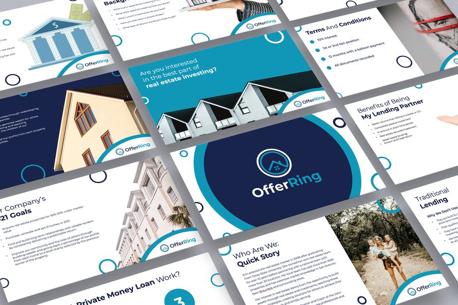 designing presentations and pitch decks for real estate branding 
